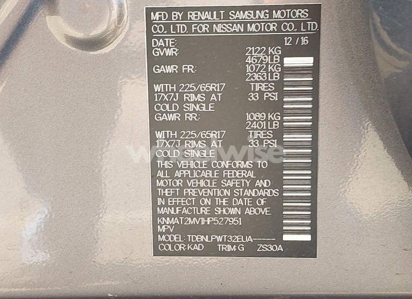 Photo 9 of 2017 Nissan Rogue S (VIN KNMAT2MV1HP527951)