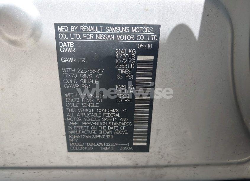 Photo 9 of 2018 Nissan Rogue SV (VIN KNMAT2MV2JP591325)