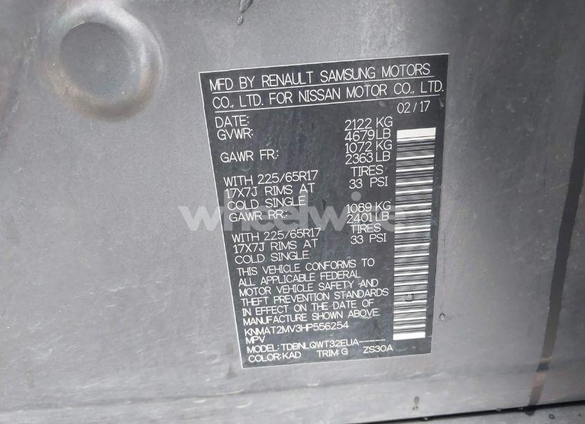 Photo 9 of 2017 Nissan Rogue SV (VIN KNMAT2MV3HP556254)