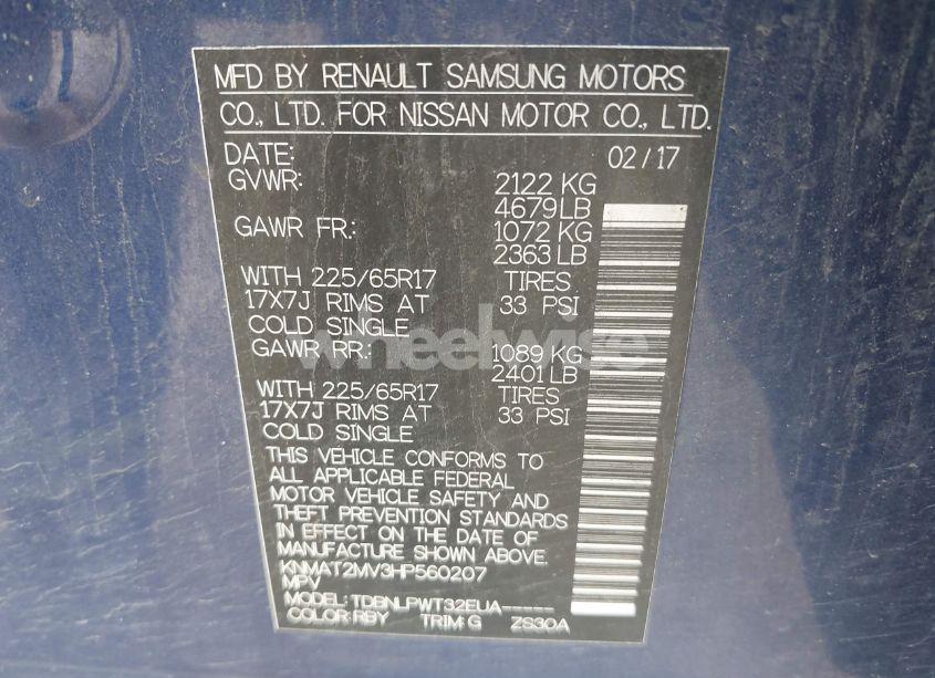 Photo 9 of 2017 Nissan Rogue S (VIN KNMAT2MV3HP560207)