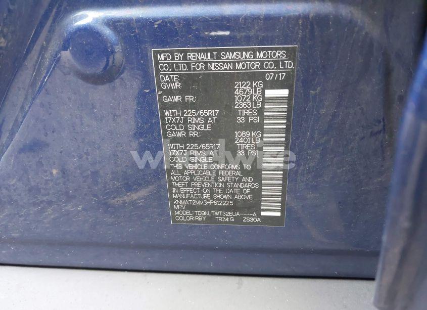 Photo 9 of 2017 Nissan Rogue SV (VIN KNMAT2MV3HP612225)