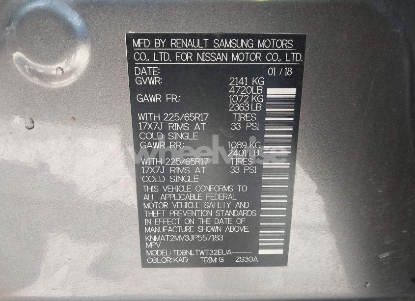 Photo 9 of 2018 Nissan Rogue SV (VIN KNMAT2MV3JP557183)