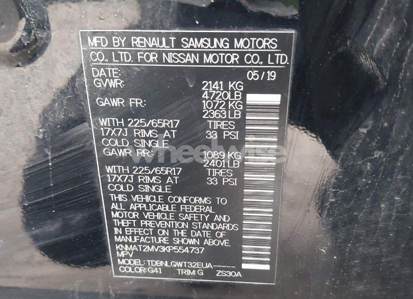 Photo 9 of 2019 Nissan Rogue SV (VIN KNMAT2MV3KP554737)