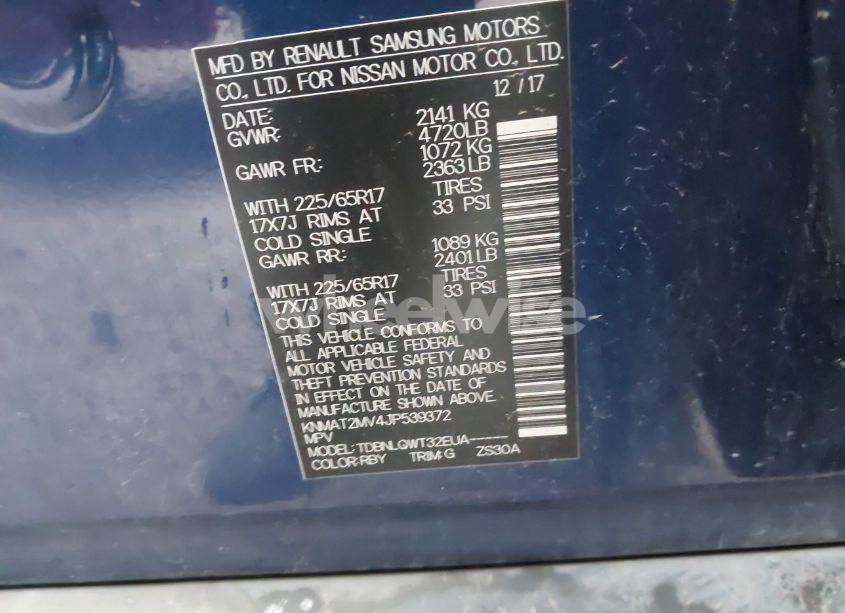 Photo 9 of 2018 Nissan Rogue SV (VIN KNMAT2MV4JP539372)