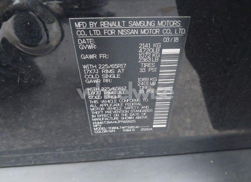 Photo 9 of 2018 Nissan Rogue SV (VIN KNMAT2MV4JP569925)