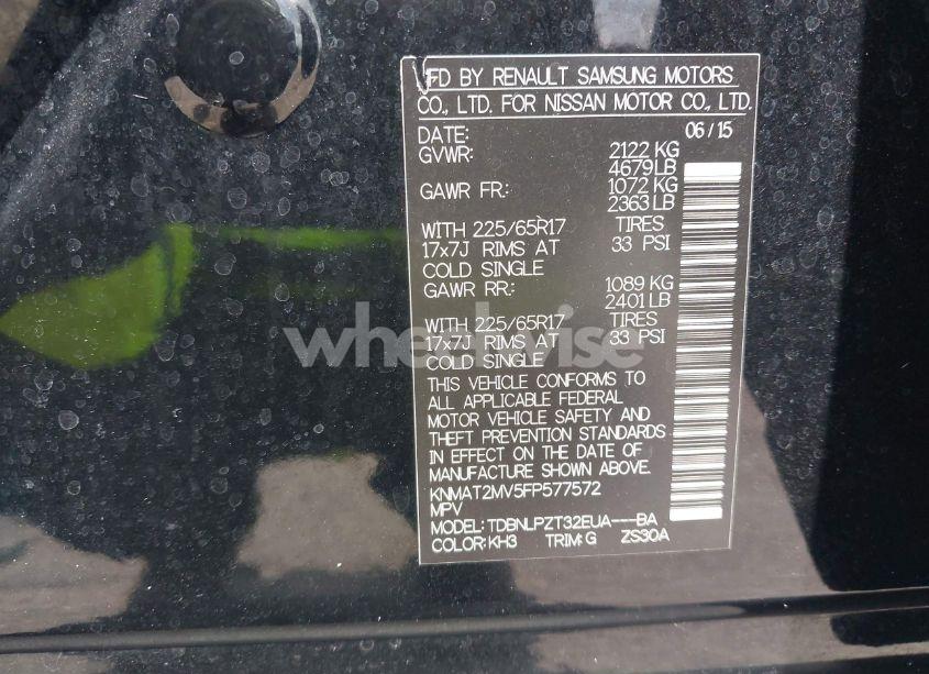 Photo 9 of 2015 Nissan Rogue S (VIN KNMAT2MV5FP577572)