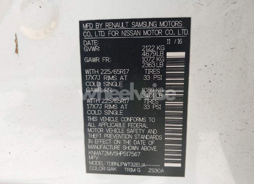 Photo 9 of 2017 Nissan Rogue S (VIN KNMAT2MV5HP517567)