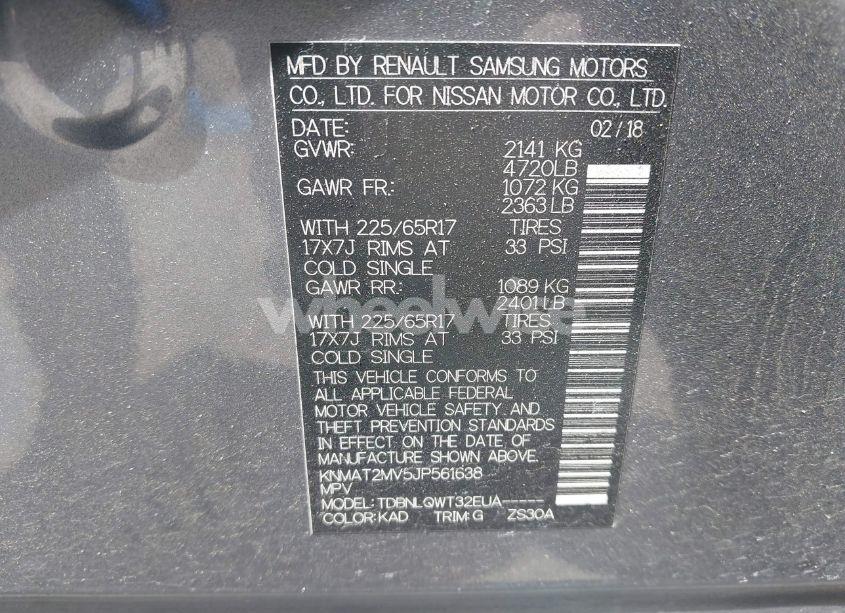 Photo 9 of 2018 Nissan Rogue SV (VIN KNMAT2MV5JP561638)