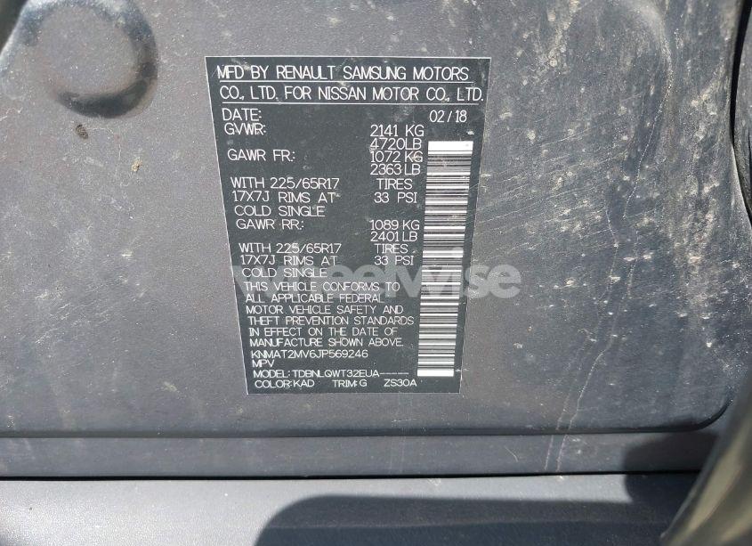 Photo 9 of 2018 Nissan Rogue SV (VIN KNMAT2MV6JP569246)