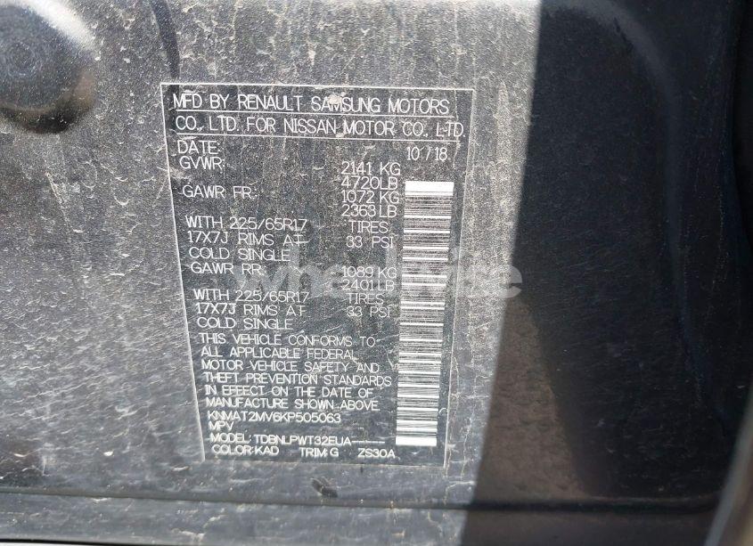 Photo 9 of 2019 Nissan Rogue S (VIN KNMAT2MV6KP505063)