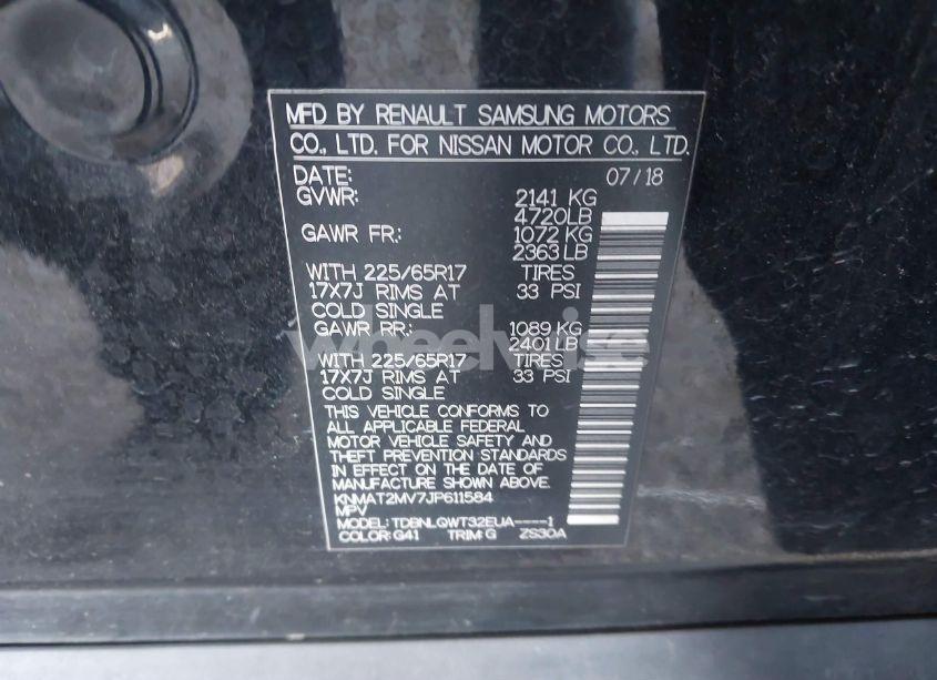 Photo 9 of 2018 Nissan Rogue SV (VIN KNMAT2MV7JP611584)