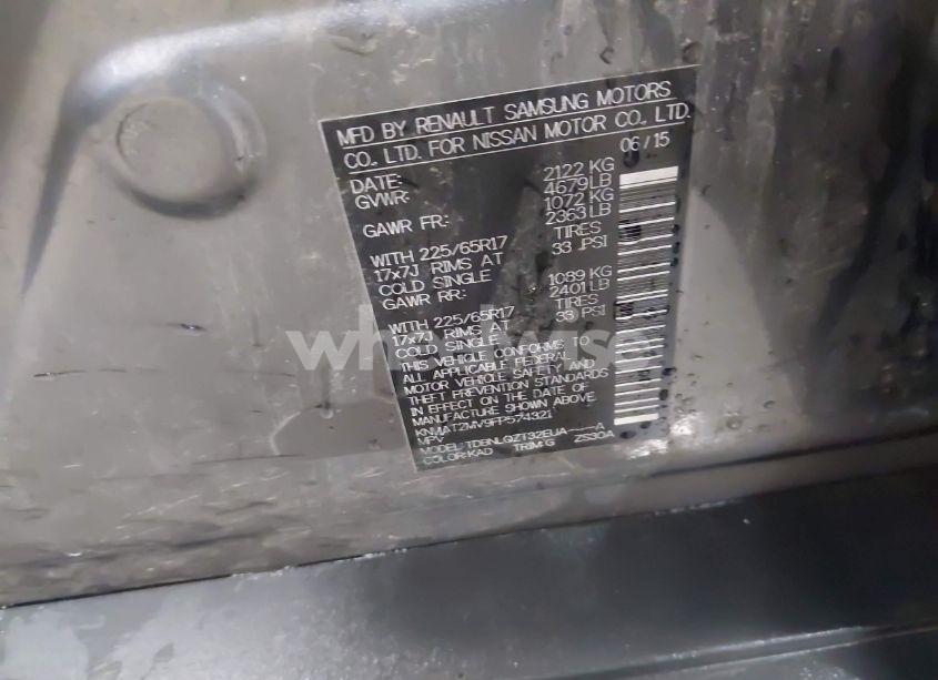 Photo 9 of 2015 Nissan Rogue SV (VIN KNMAT2MV9FP574321)