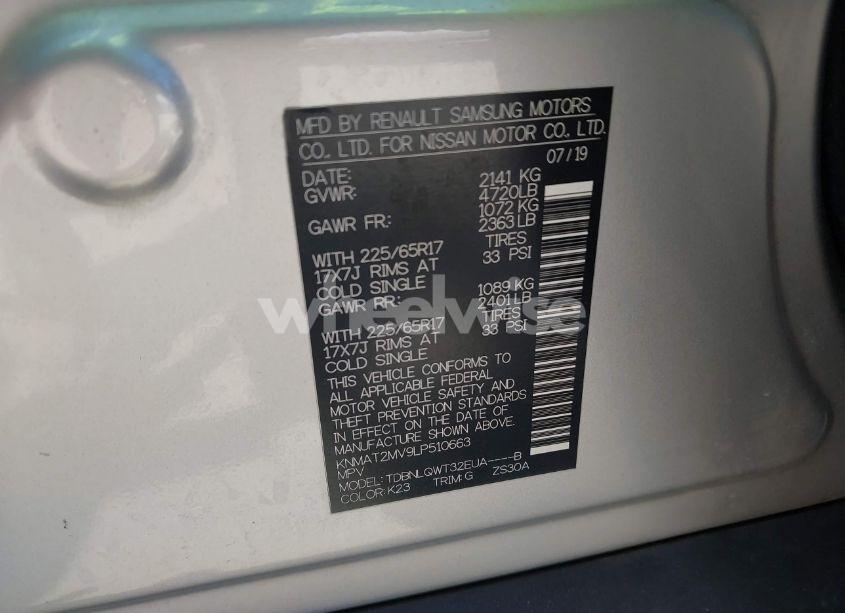 Photo 9 of 2020 Nissan Rogue SV INTELLIGENT AWD (VIN KNMAT2MV9LP510663)