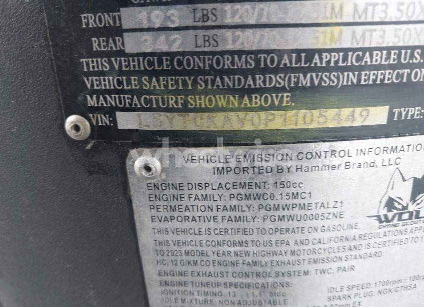 Photo 9 of 2023 Znen Rugby, MARSHAL (VIN L5YTCKAV0P1105449)