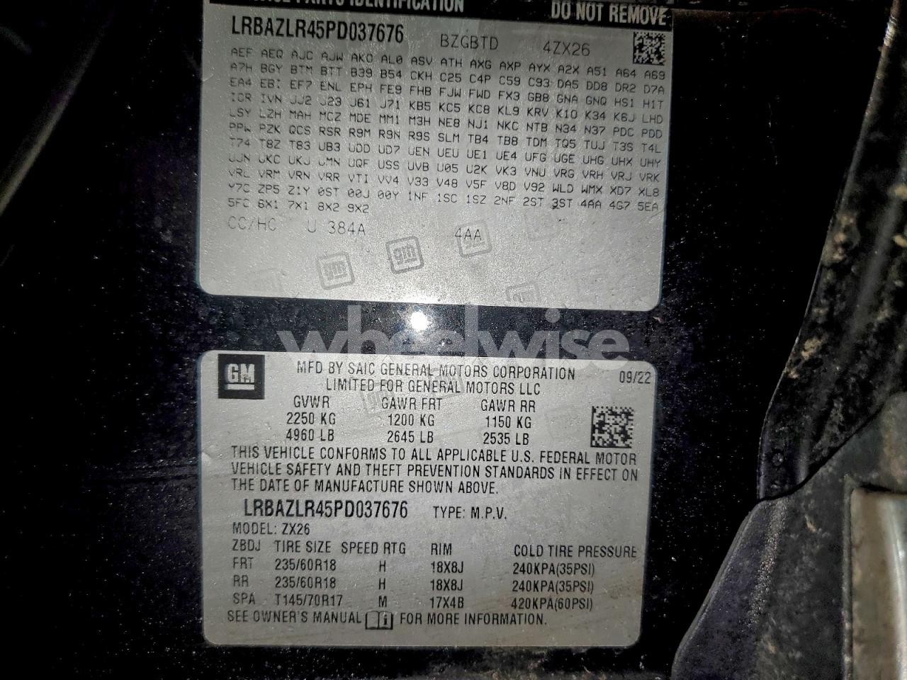 Photo 13 of 2023 BUICK ENVISION PREFERRED (VIN LRBAZLR45PD037676)