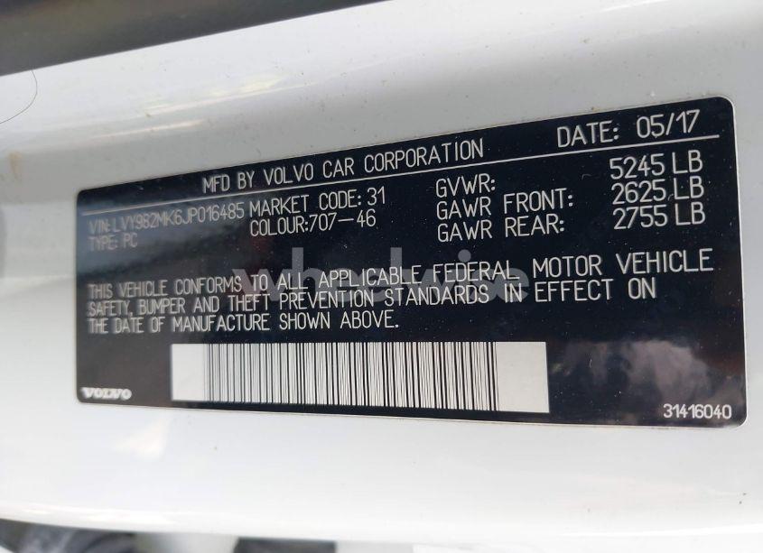 Photo 9 of 2018 Volvo S90 T5 MOMENTUM (VIN LVY982MK6JP016485)