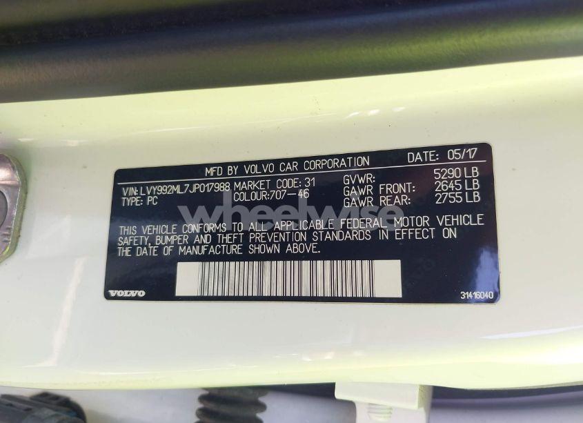 Photo 9 of 2018 Volvo S90 T6 INSCRIPTION (VIN LVY992ML7JP017988)