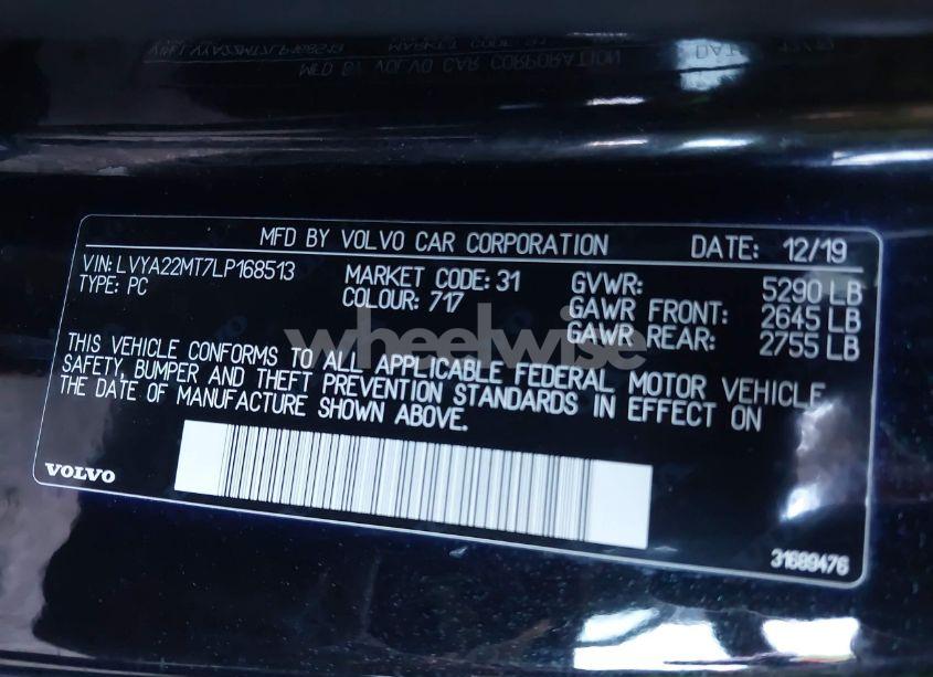 Photo 9 of 2020 Volvo S90 T6 R-DESIGN (VIN LVYA22MT7LP168513)