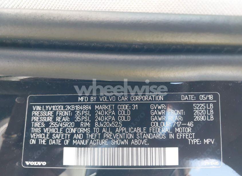 Photo 9 of 2019 Volvo Xc60 T5 INSCRIPTION (VIN LYV102DL2KB184884)