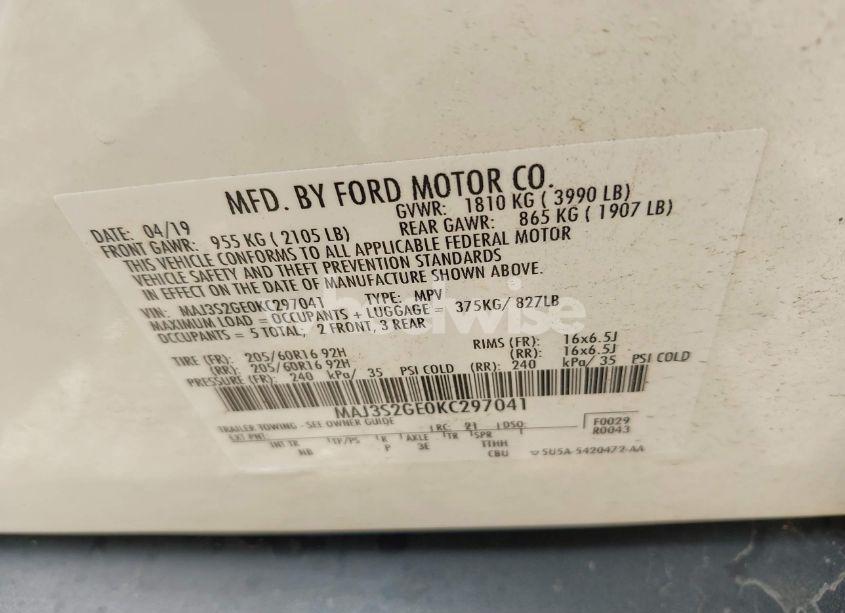 Photo 9 of 2019 Ford Ecosport SE (VIN MAJ3S2GE0KC297041)