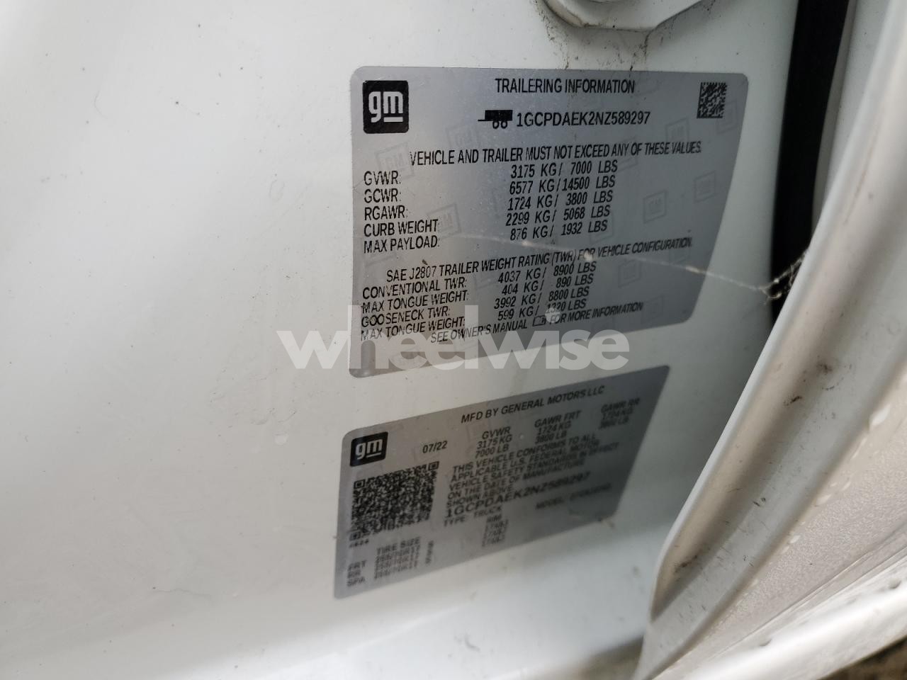 Photo 12 of 2022 CHEVROLET SILVERADO K1500 (VIN MAJ3S2GE6MC431764)