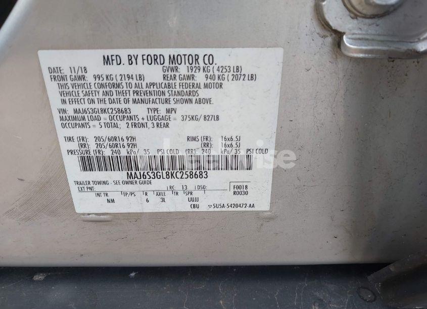 Photo 9 of 2019 Ford Ecosport SE (VIN MAJ6S3GL8KC258683)