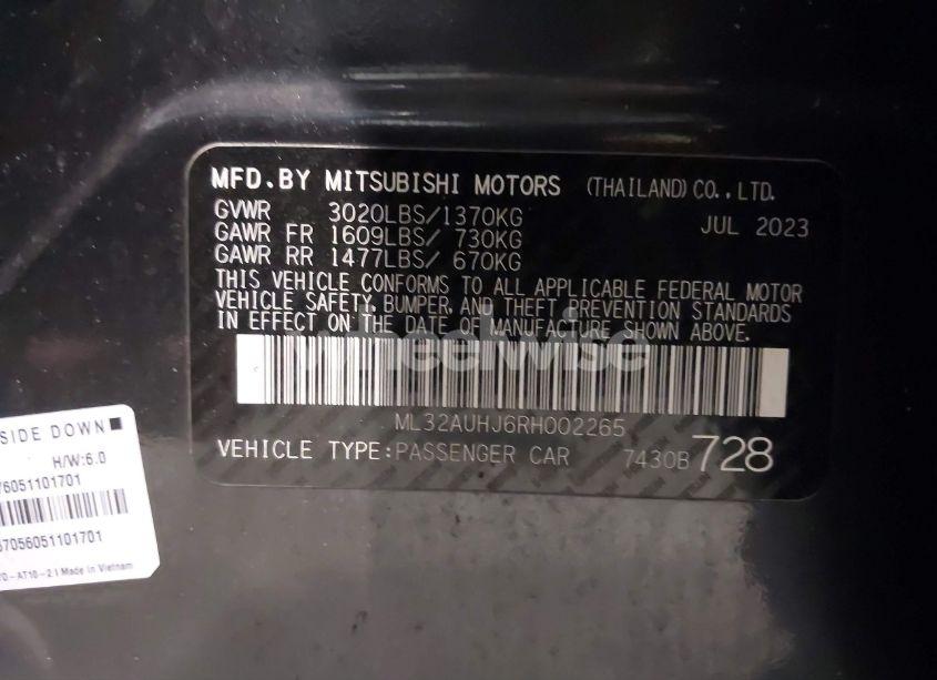 Photo 9 of 2024 Mitsubishi Mirage ES (VIN ML32AUHJ6RH002265)