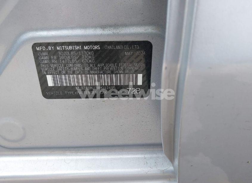 Photo 9 of 2024 Mitsubishi Mirage ES/LE (VIN ML32AUHJ7RH012495)