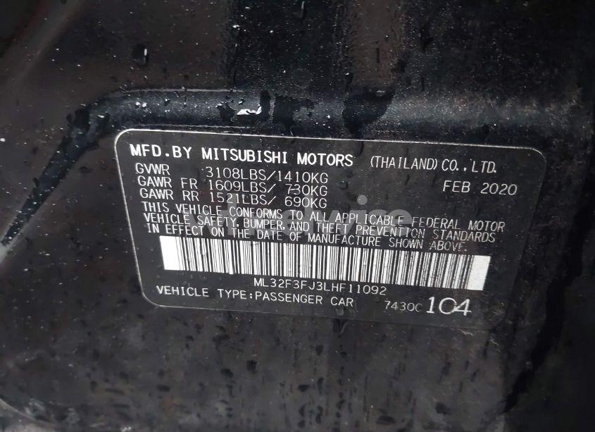 Photo 9 of 2020 Mitsubishi Mirage G4 ES (VIN ML32F3FJ3LHF11092)
