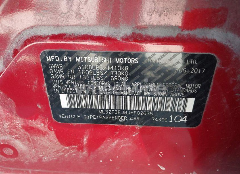 Photo 9 of 2018 Mitsubishi Mirage G4 ES (VIN ML32F3FJ8JHF02675)