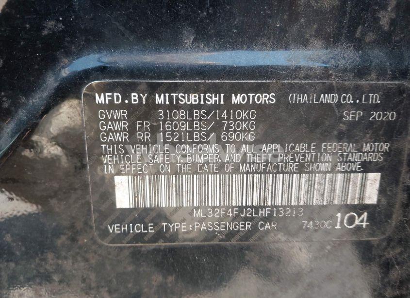 Photo 9 of 2020 Mitsubishi Mirage G4 LE/SE (VIN ML32F4FJ2LHF13213)