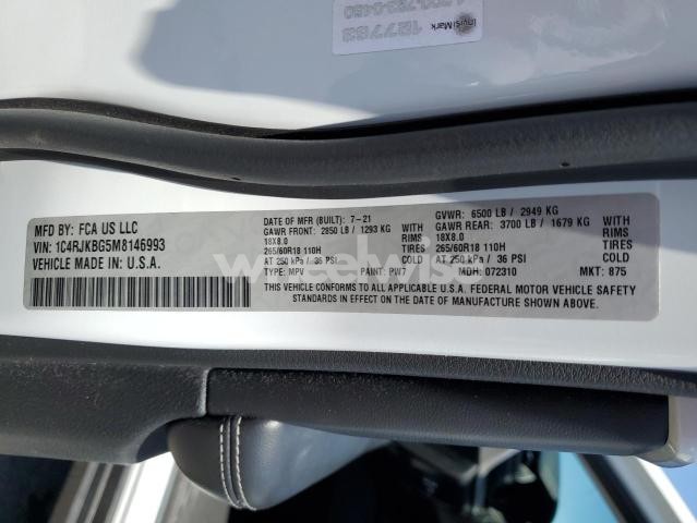 Photo 8 of 2021 JEEP GRAND CHEROKEE L LIMITED (VIN N1C4RJKBG5M814699)