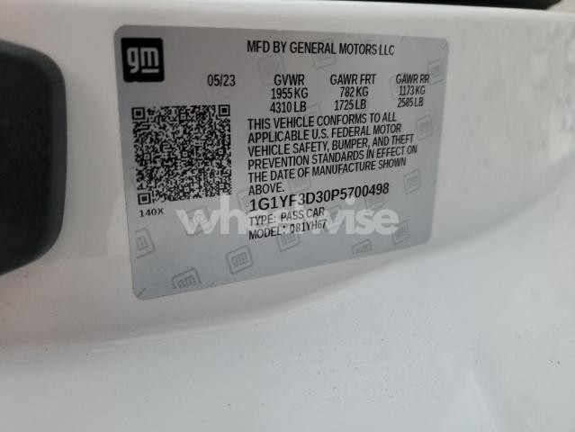 Photo 5 of 2023 CHEVROLET CORVETTE Z06 3LZ (VIN N1G1YF3D30P570049)