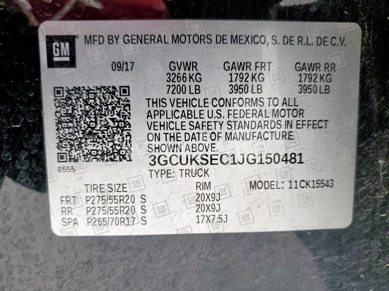 Photo 7 of 2018 CHEVROLET SILVERADO K1500 LTZ N/A (VIN N3GCUKSEC1JG15048)