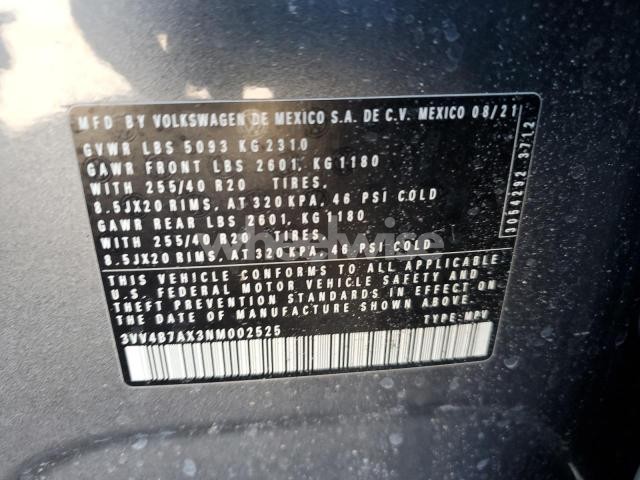 Photo 11 of 2022 VOLKSWAGEN TIGUAN SEL R-LINE (VIN N3VV4B7AX3NM00252)