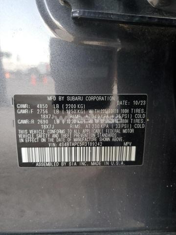 Photo 10 of 2024 SUBARU OUTBACK TOURING (VIN N4S4BTAPC5R318924)