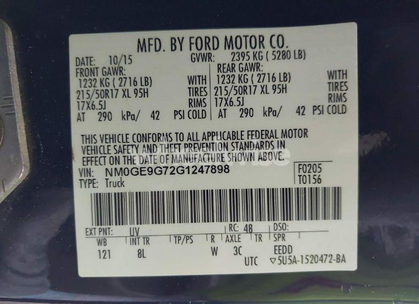 Photo 9 of 2016 Ford Transit CONNECT TITANIUM (VIN NM0GE9G72G1247898)