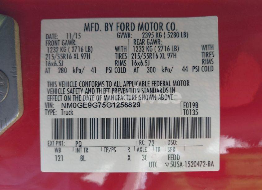 Photo 9 of 2016 Ford Transit CONNECT TITANIUM (VIN NM0GE9G75G1258829)