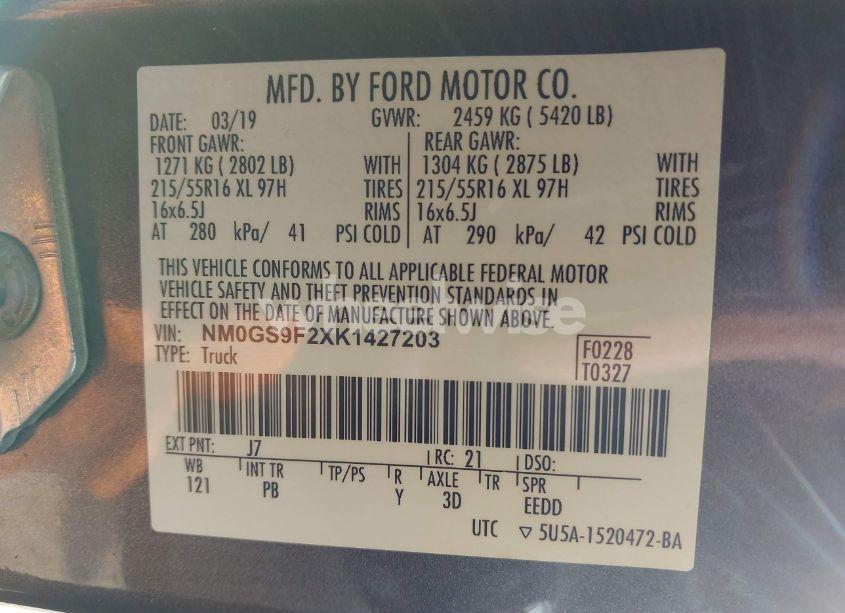 Photo 9 of 2019 Ford Transit CONNECT XLT (VIN NM0GS9F2XK1427203)