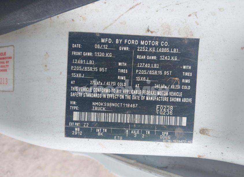 Photo 9 of 2012 Ford Transit CONNECT XLT (VIN NM0KS9BN0CT118467)