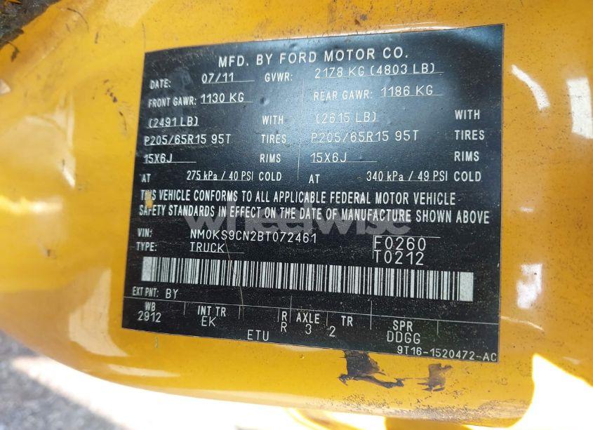 Photo 9 of 2011 Ford Transit CONNECT XLT PREMIUM (VIN NM0KS9CN2BT072461)