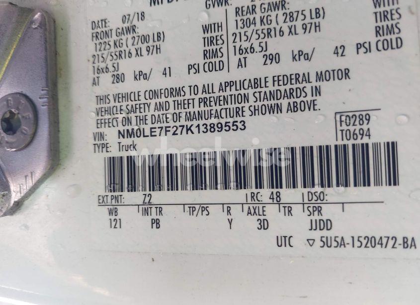 Photo 9 of 2019 Ford Transit CONNECT XLT (VIN NM0LE7F27K1389553)