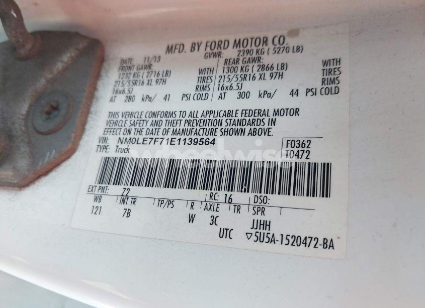 Photo 9 of 2014 Ford Transit CONNECT XLT (VIN NM0LE7F71E1139564)