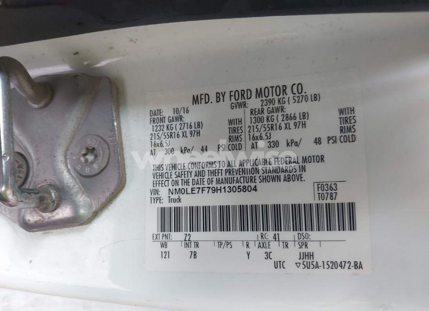 Photo 9 of 2017 Ford Transit CONNECT XLT (VIN NM0LE7F79H1305804)