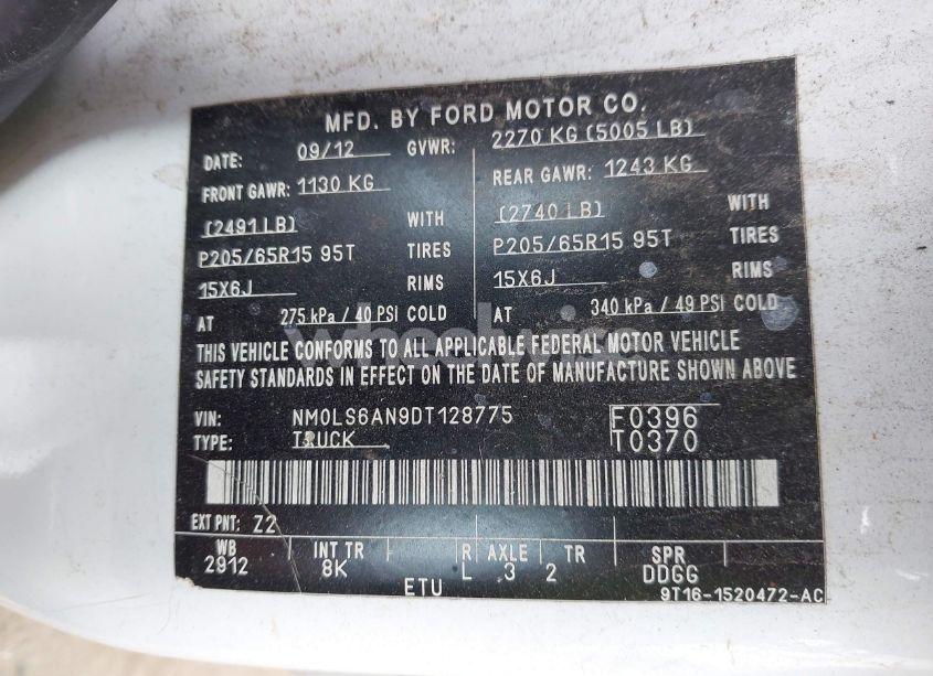 Photo 9 of 2013 Ford Transit CONNECT XL (VIN NM0LS6AN9DT128775)