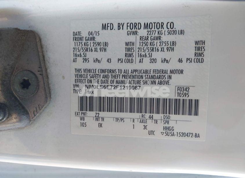 Photo 9 of 2015 Ford Transit CONNECT XL (VIN NM0LS6E72F1219087)