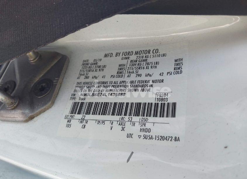 Photo 9 of 2020 Ford Transit CONNECT XL (VIN NM0LS6E74L1435888)