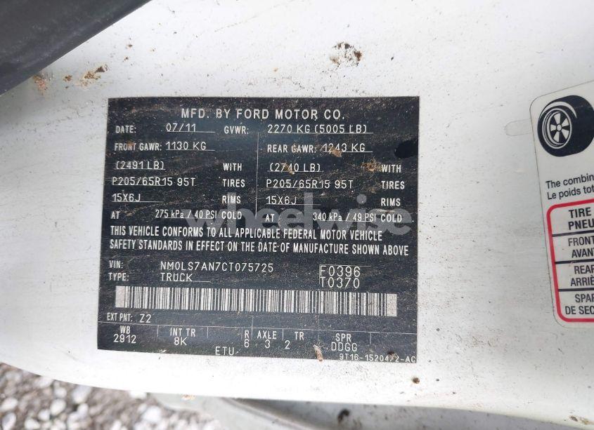 Photo 9 of 2012 Ford Transit CONNECT XL (VIN NM0LS7AN7CT075725)