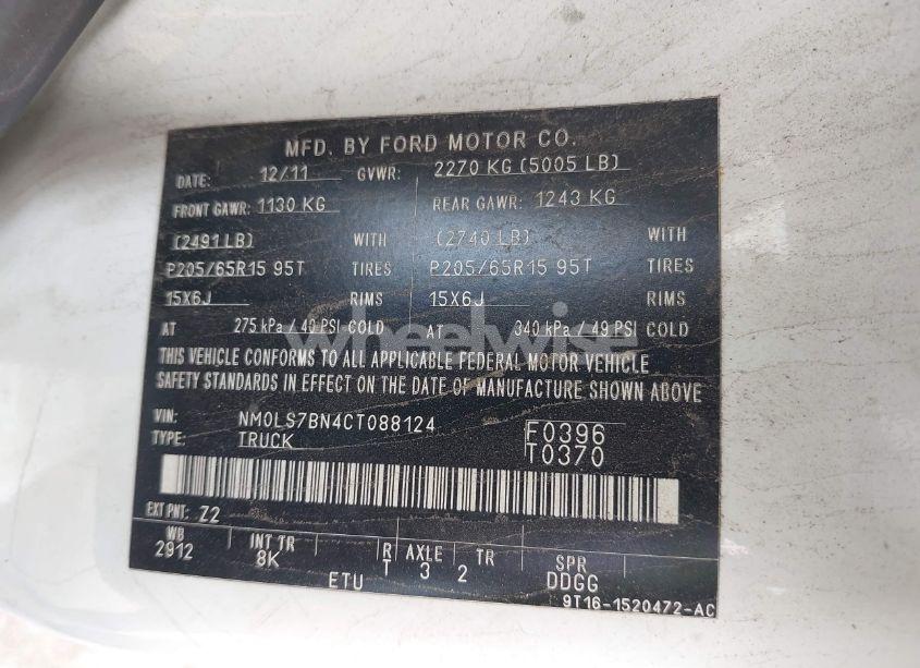 Photo 9 of 2012 Ford Transit CONNECT XLT (VIN NM0LS7BN4CT088124)