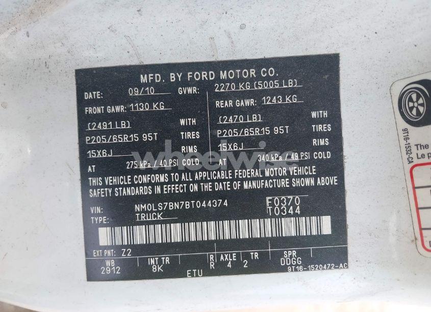 Photo 9 of 2011 Ford Transit CONNECT XLT (VIN NM0LS7BN7BT044374)